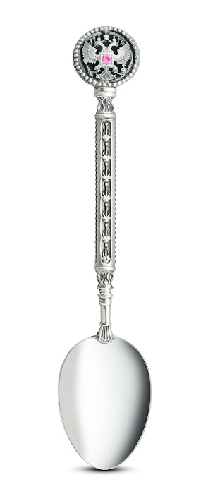 18137, Ложка чайная с ажурной ручкой, серебро 925